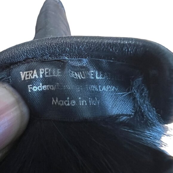 GUCCI: Black,  Leather & Logo Glove #1375 - Picture 8 of 8